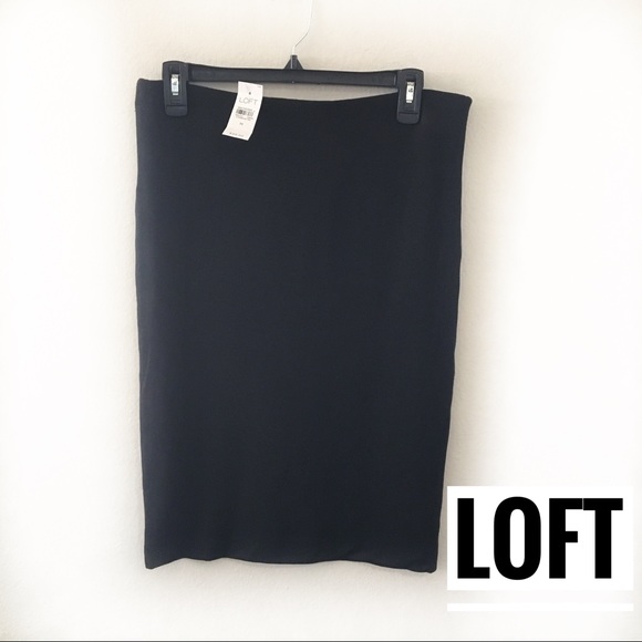 LOFT Dresses & Skirts - Black Women’s Pencil Stretch Knit Skirt by LOFT